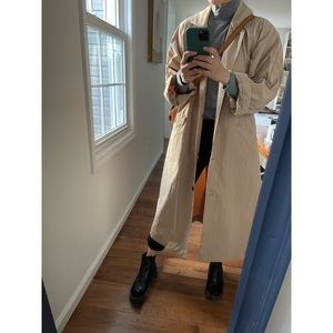 Aritzia long beige Babaton trench coat